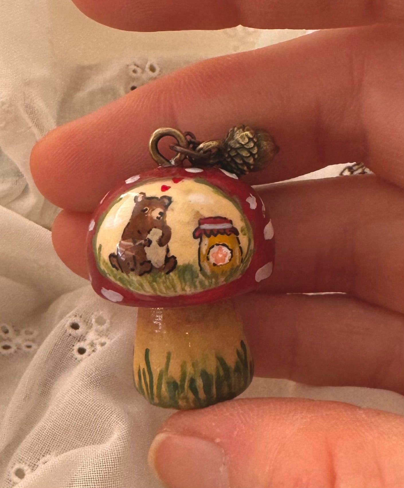 Faery Mushroom “Sweettooth Bear” necklace ✨FREE SHIPPING✨