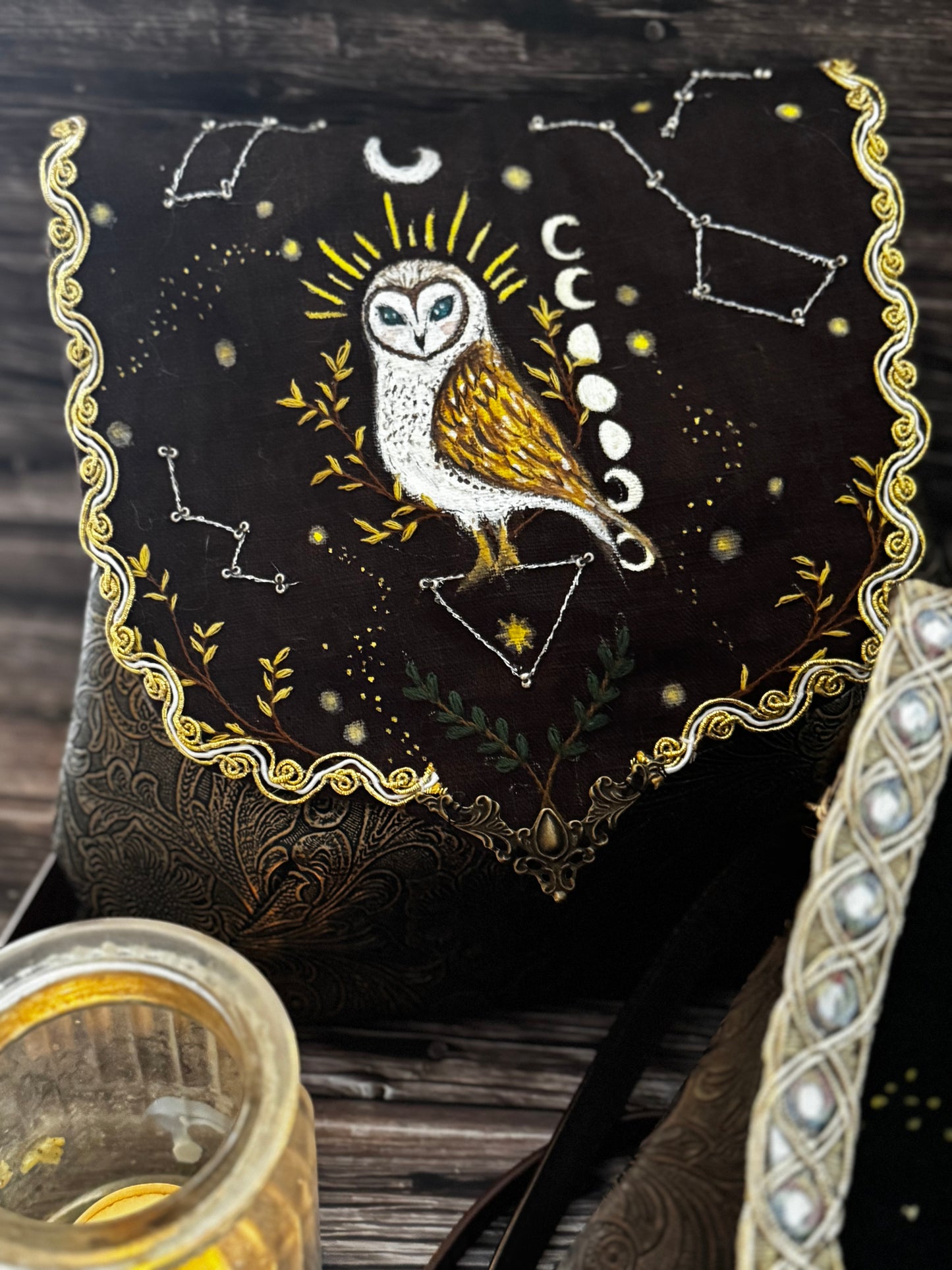 “Star Owl” handmade bag