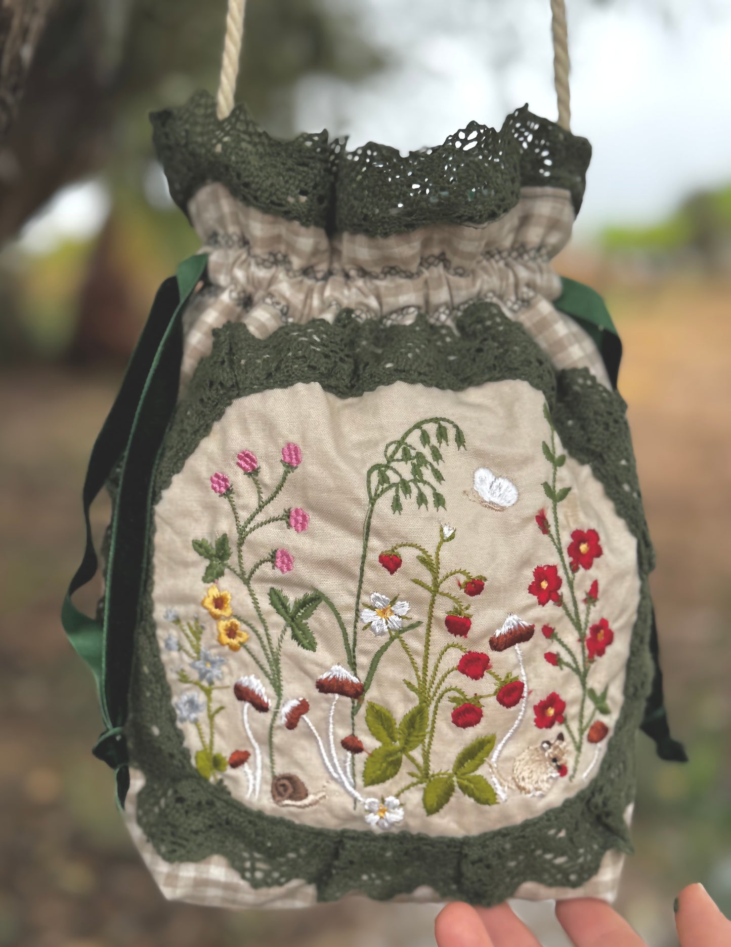 “Sweet Meadow” Drawstring bag