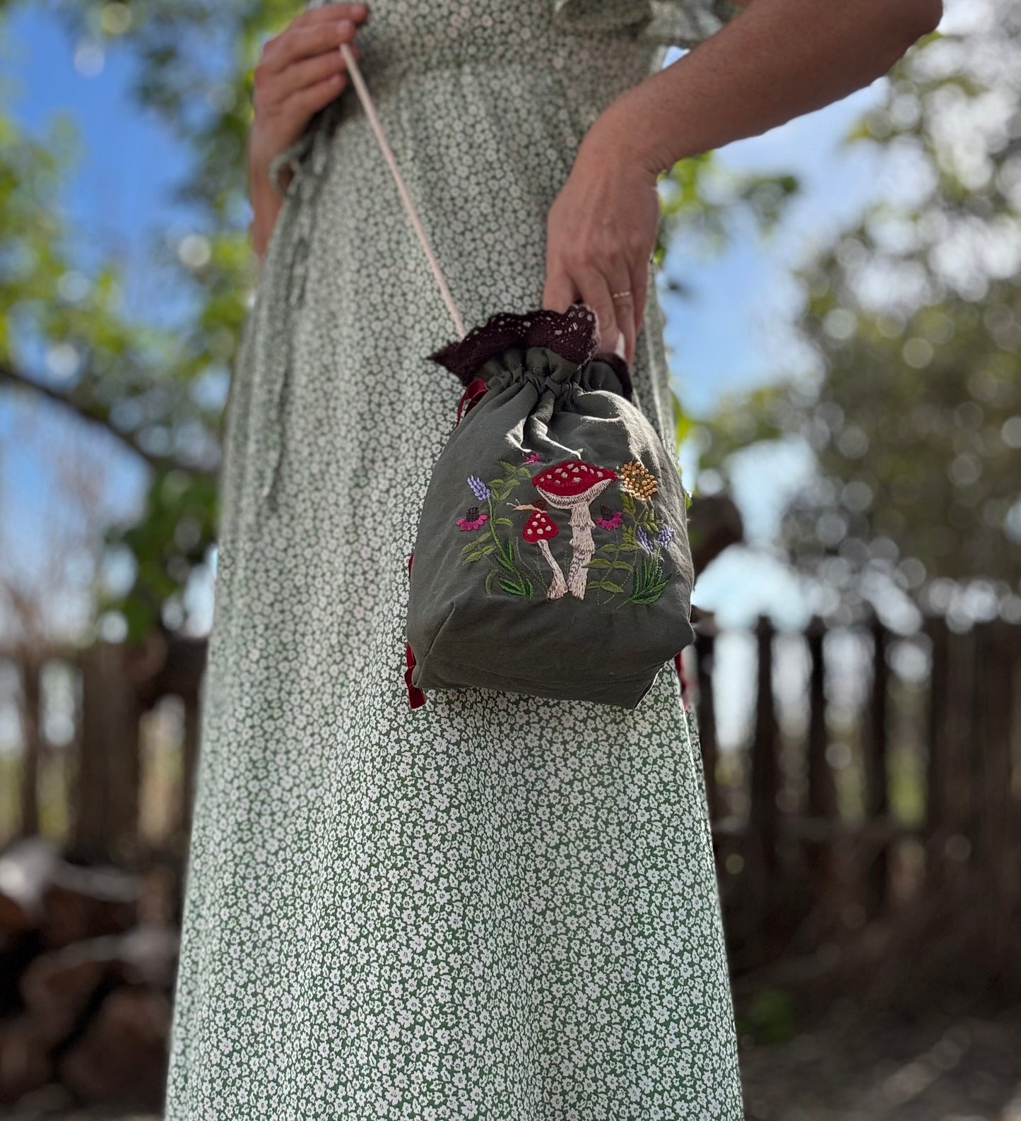 “Spring Evening Walk” Drawstring bag
