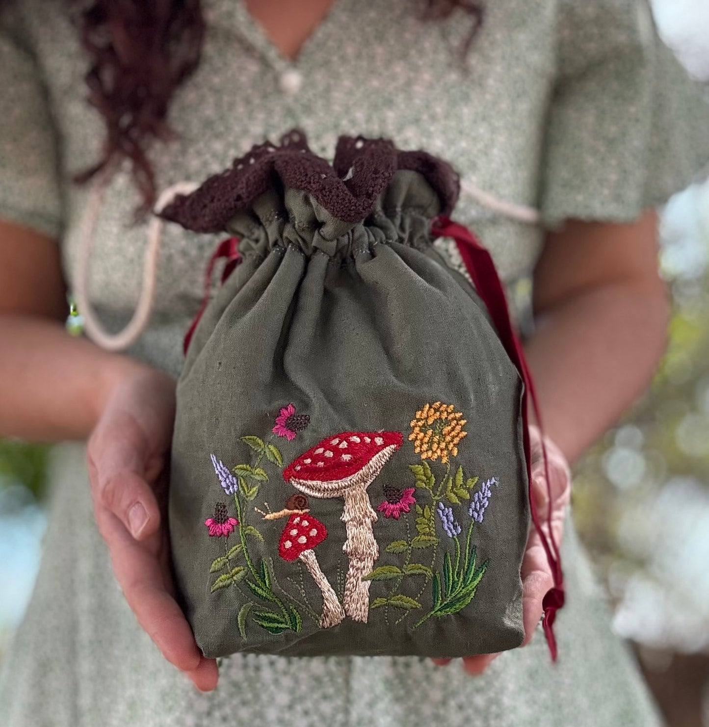 “Spring Evening Walk” Drawstring bag