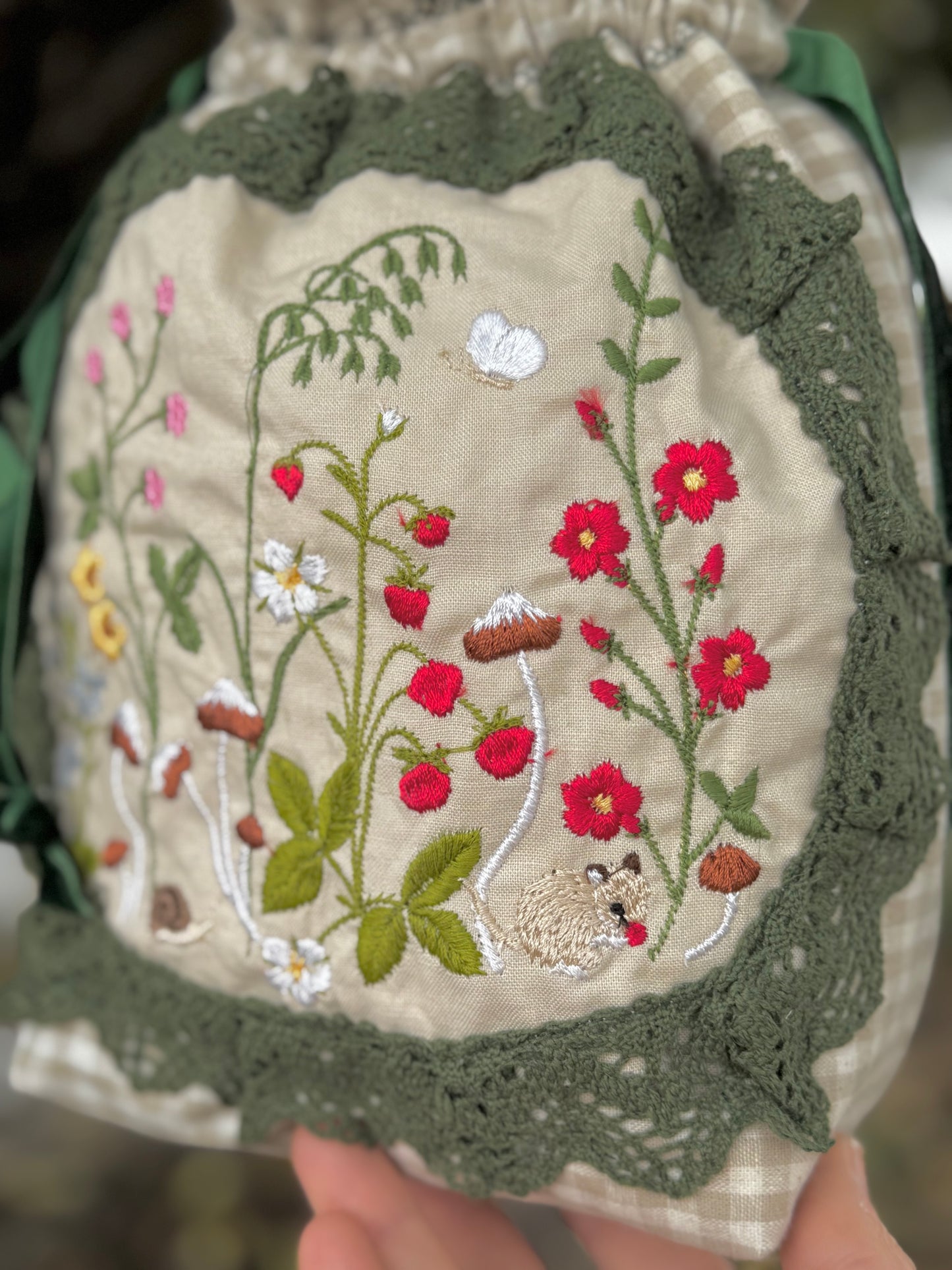“Sweet Meadow” Drawstring bag