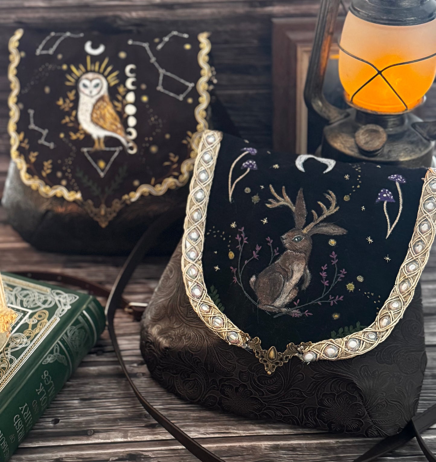“Star Owl” handmade bag
