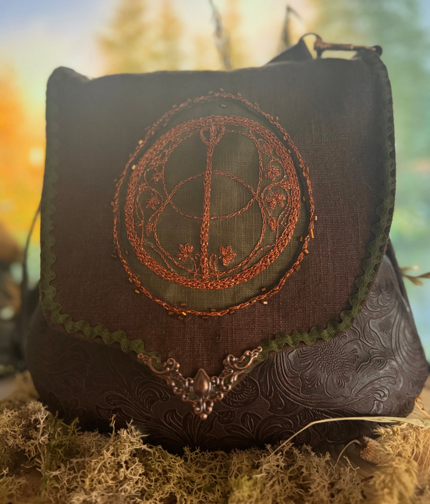 TO ORDER Avalon's Chalice Well handmade bag (45 days processing time)