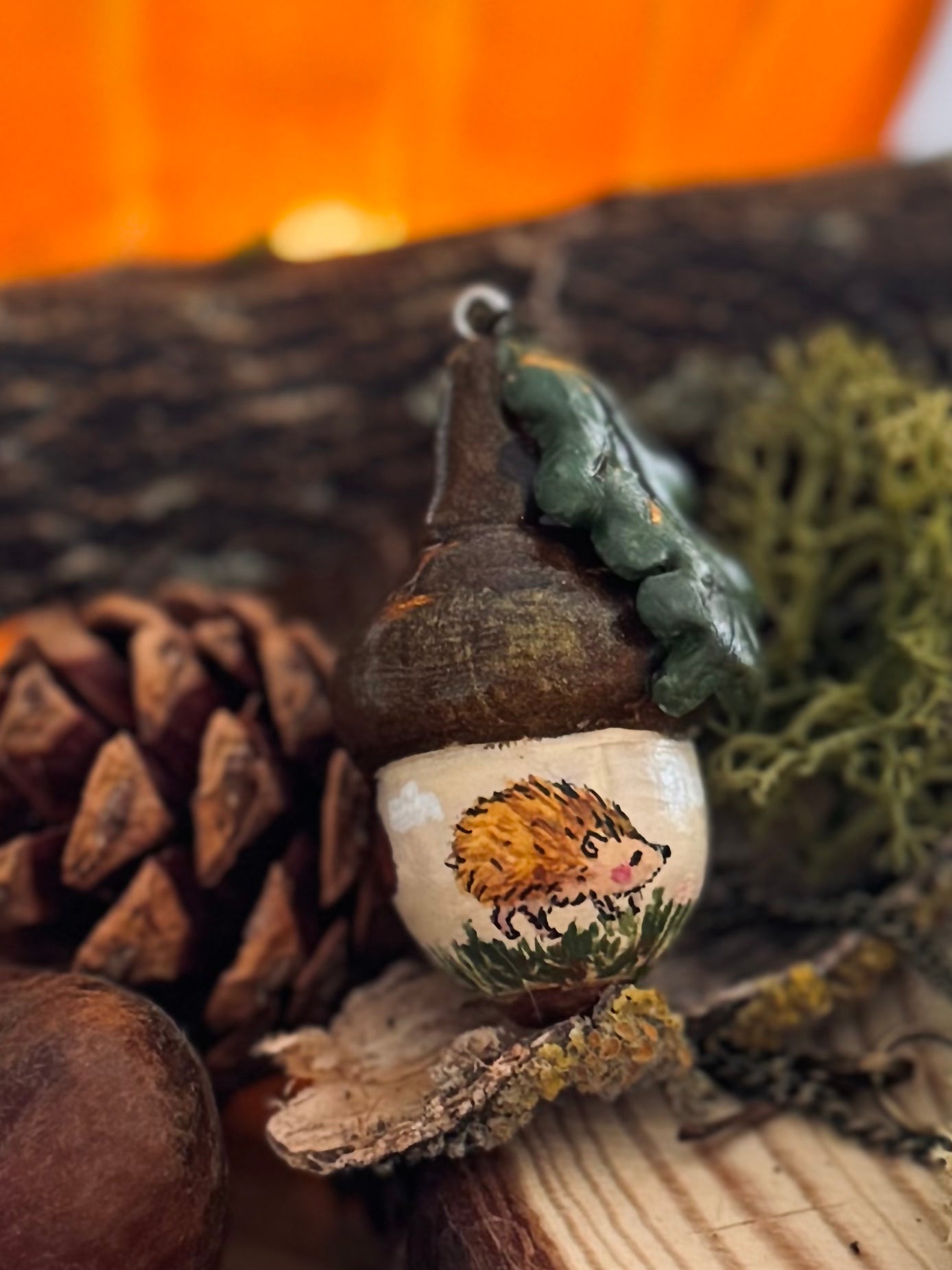 Faery Acorn with Hedgehog necklace ✨FREE SHIPPING✨
