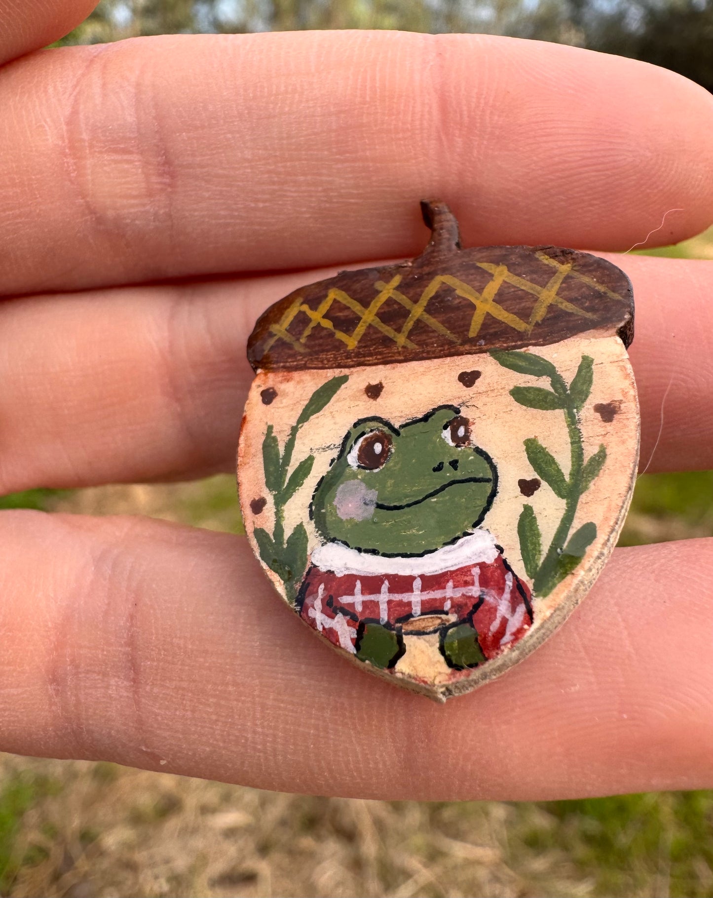 ✨only 1 pair✨Ribbit, Sip, Repeat . 2 matching handmade badges (Free Shipping)