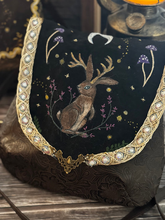 “The night of the Jackalope” handmade bag
