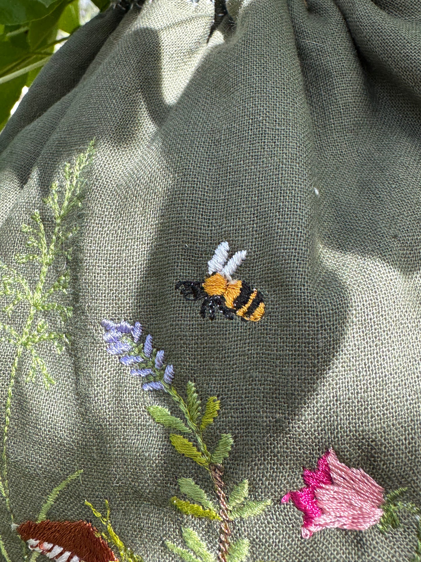 “Spring Morning Walk” Drawstring bag