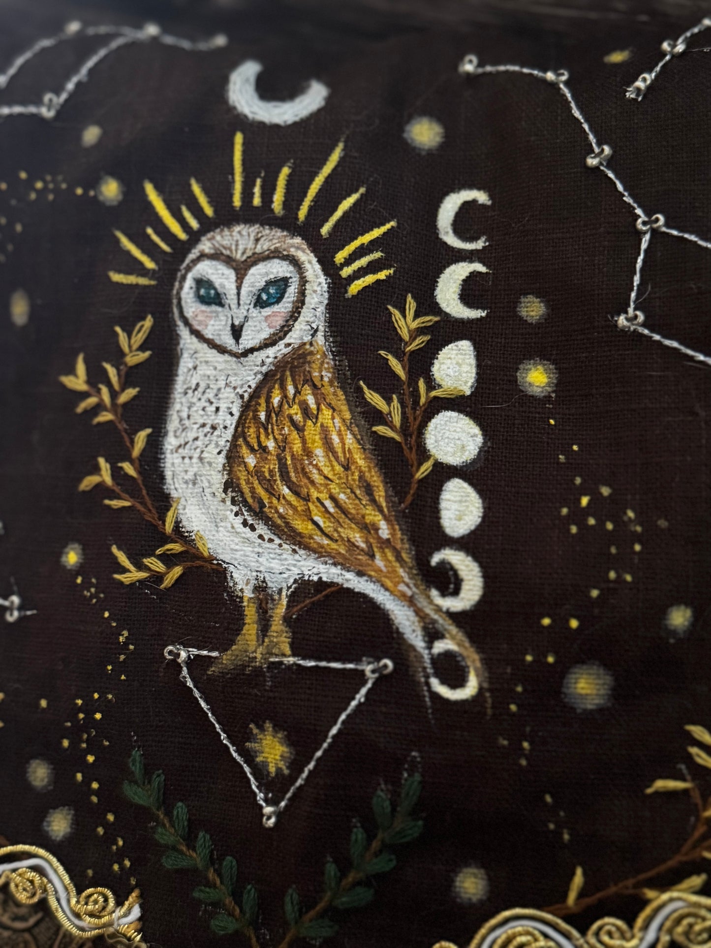 “Star Owl” handmade bag
