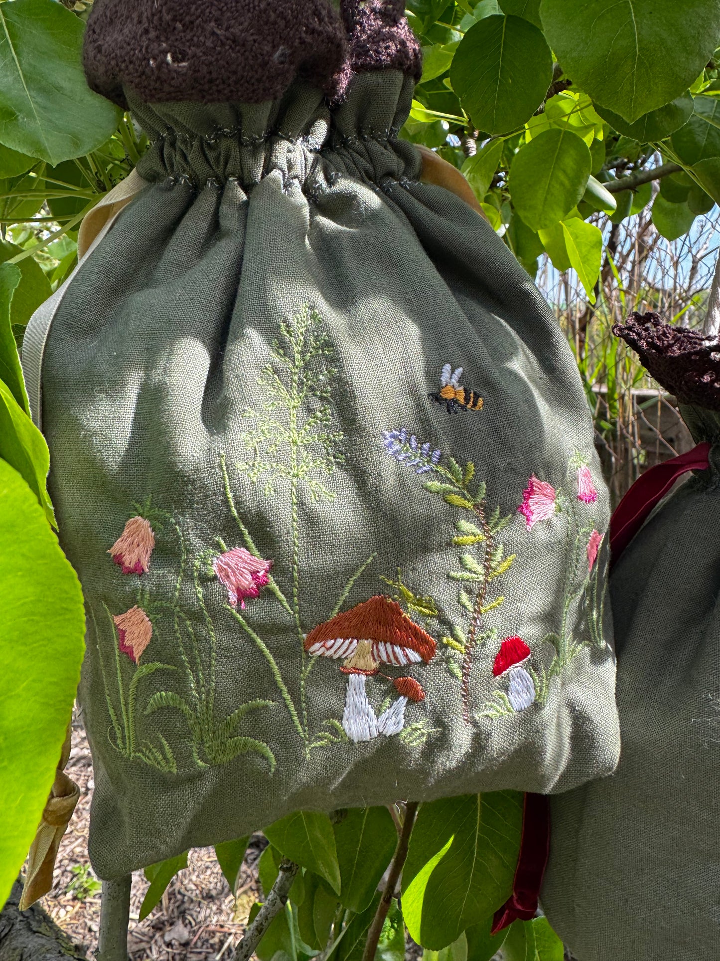 “Spring Morning Walk” Drawstring bag