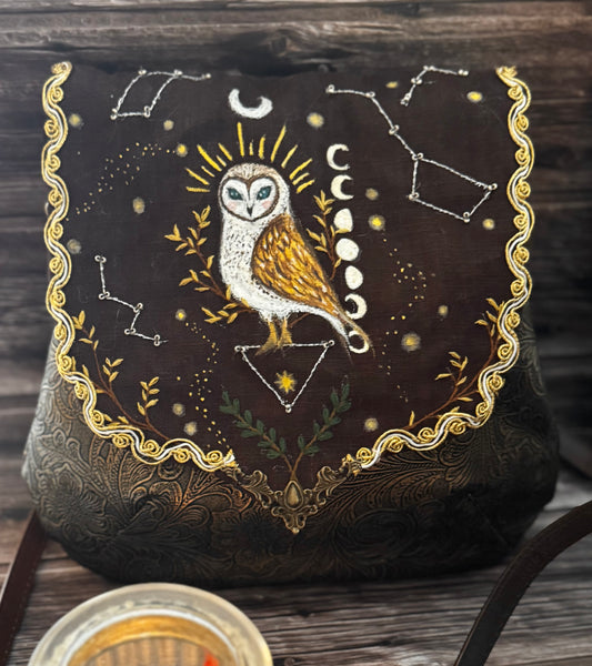 “Star Owl” handmade bag
