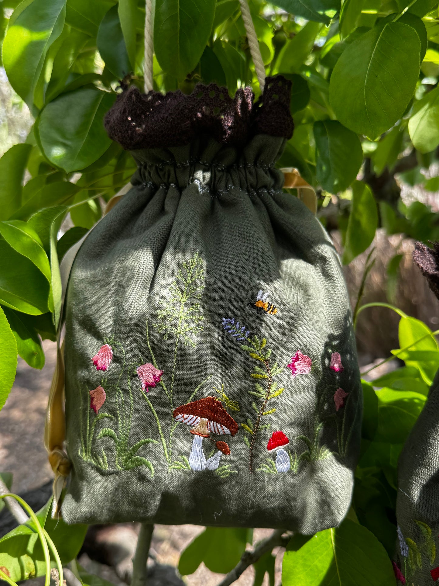 “Spring Morning Walk” Drawstring bag